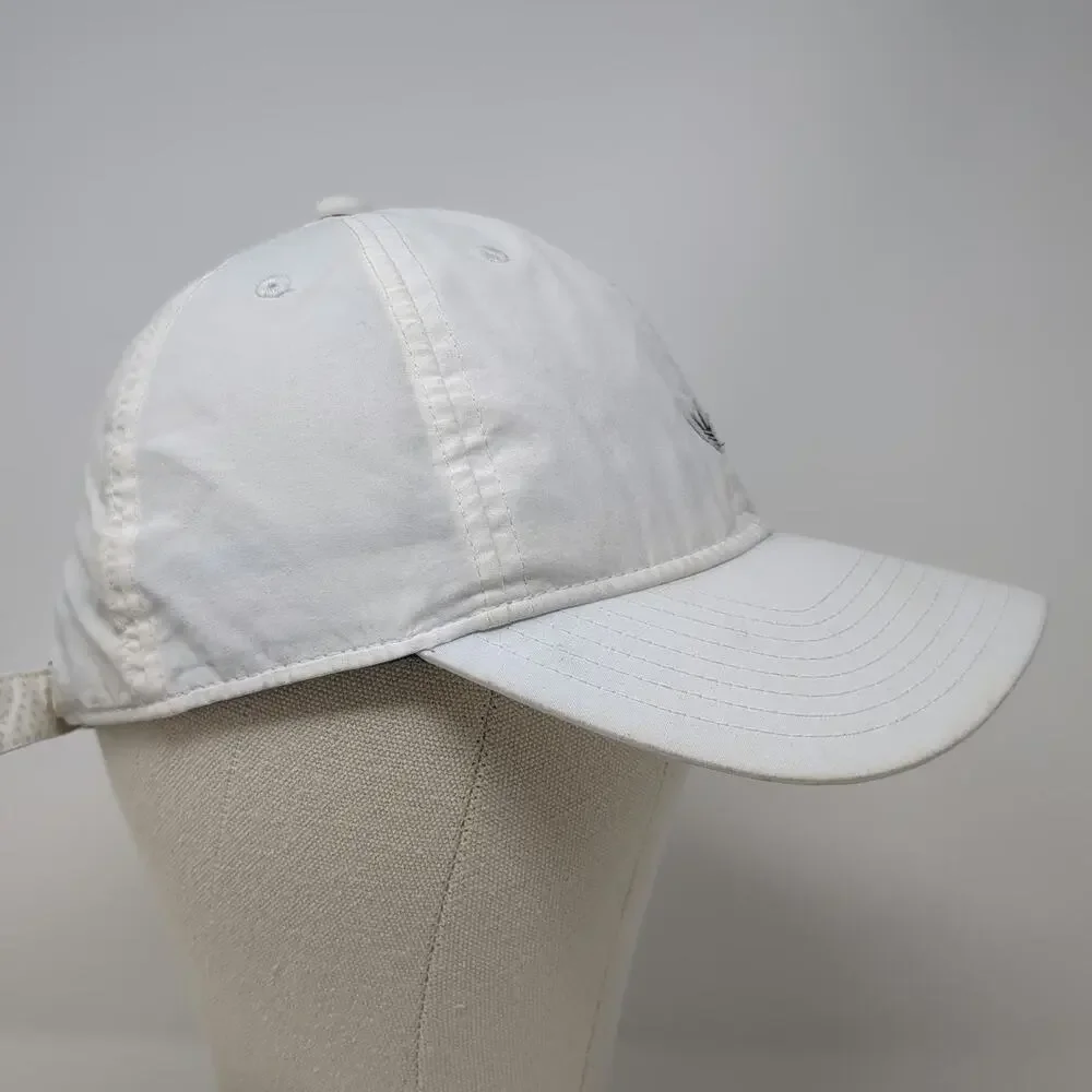 Adidas Baseball Cap White One Size Nylon Trefoil Logo Adjustable Hat Slideback